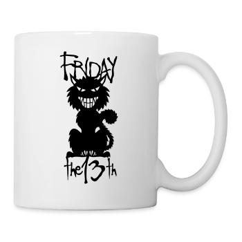 chat noir cat mechant friday 13 - Mug blanc - blanc - Droite