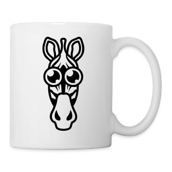 zebra child drawing animals - Mug - white - Right