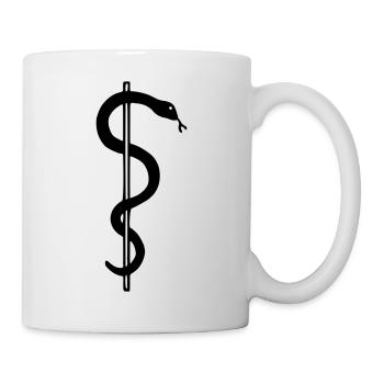 Äskulapstab Asklepiosstab - Tasse - Weiß - Rechts