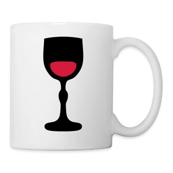 verre pied vin 202 - Mug blanc - blanc - Droite