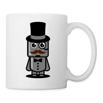 Gentleman Roboter - Tasse - Weiß - Rechts