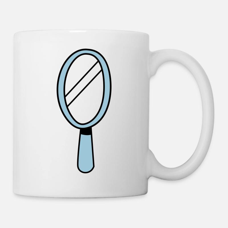 MIROIR MIROIR à main en bleu - Mug blanc - blanc
