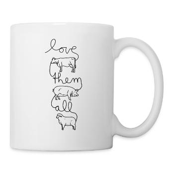 Vegan Vegan Vegan Love All Black - Mug - white - Right