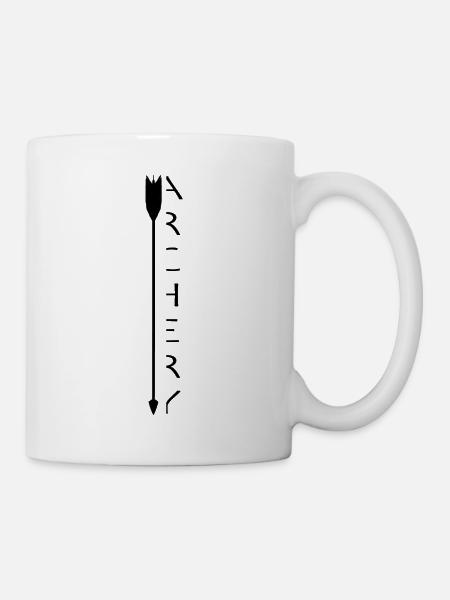 Bogenschießen Bogenschiessen Archery Pfeil Bogen - Tasse - Weiß