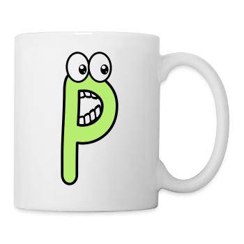 P - letter P with eyes 👀 - Mug - white - Right