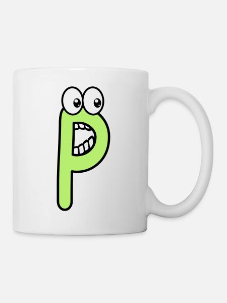 P - letter P with eyes 👀 - Mug - white