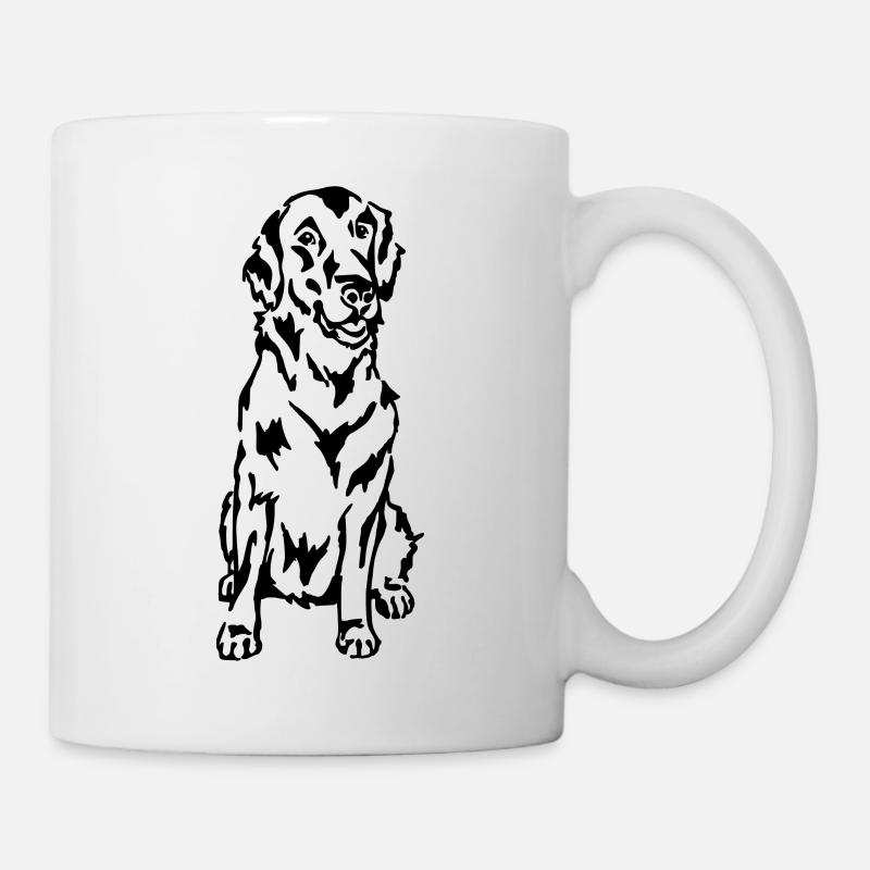 Flat Coated Retriever - Tasse - Weiß