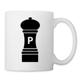 Black pepper mill / gift idea - Mug - white - Right