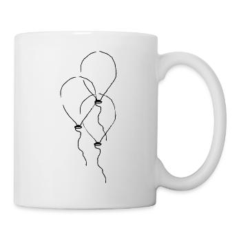 Ballons - Tasse - Weiß - Rechts