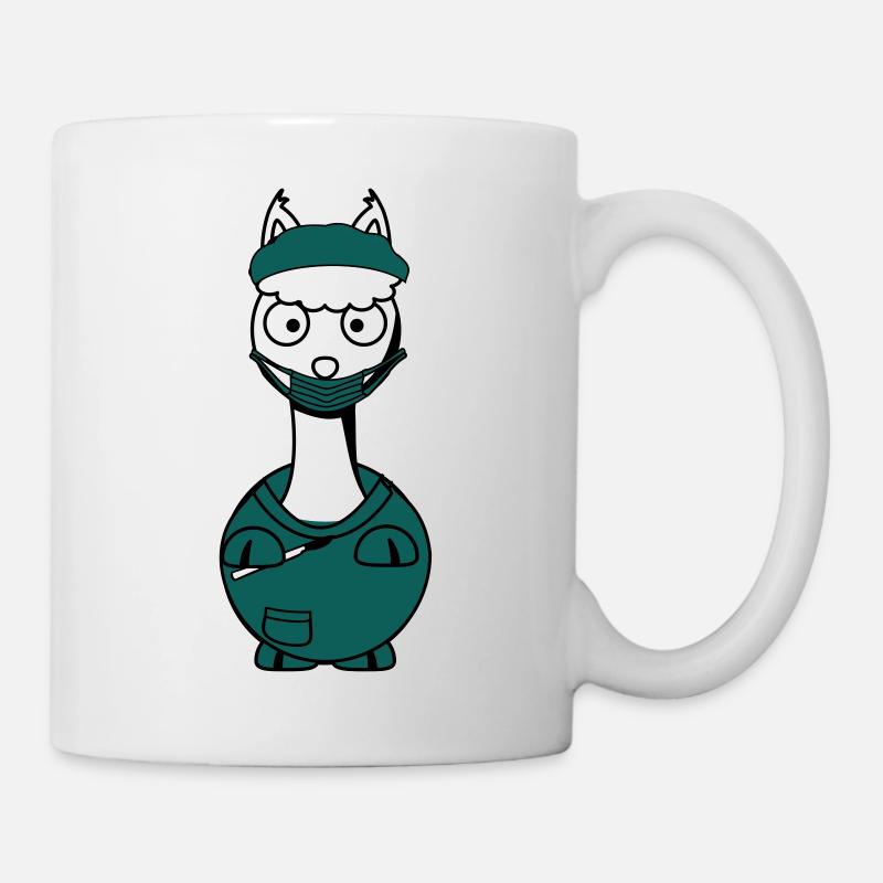 Die Alpaka OP-Schwester - Tasse - Weiß