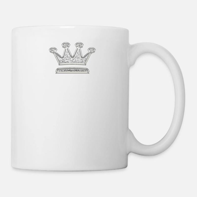 Crown Silver Birthday Wedding Anniversary JGA - Mug - white