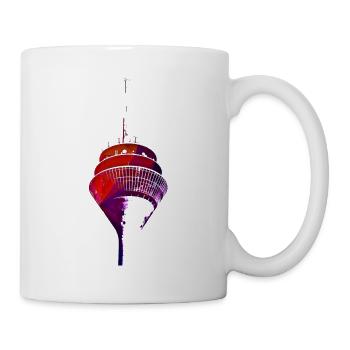 Düsseldorf Deutschland Stadt Skyline Fernsehturm - Tasse - Weiß - Rechts