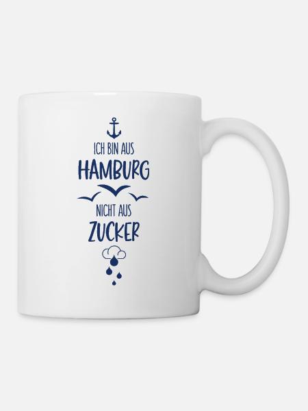 HAMBURG REGEN NICHT AUS ZUCKER SCHIETWETTER - Tasse - Weiß