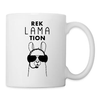 Reklamation Lama Kundenservice Telefonist Headset - Tasse - Weiß - Rechts