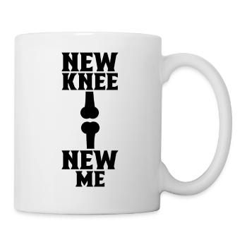 Neues Knie Neues Ich OP Operation Genesung - Tasse - Weiß - Rechts