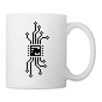 8bit cyber chip - Tasse - Weiß - Rechts