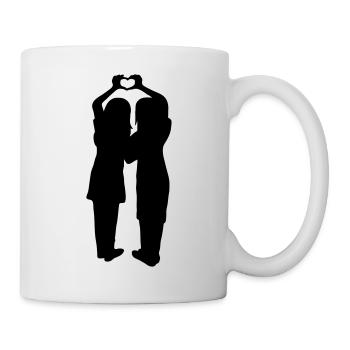 Silhouette Handherz Girlfriends - Mug - white - Right