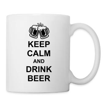Spruch Keep Calm Beer - Tasse - Weiß - Rechts
