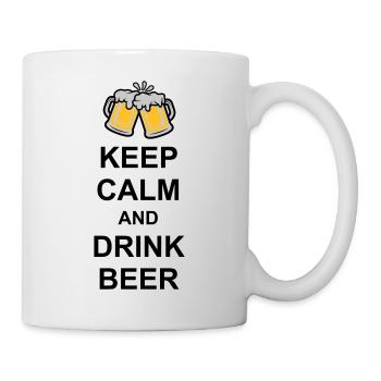 Keep Calm Drink Beer - Tasse - Weiß - Rechts