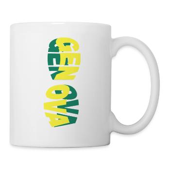 Gênes Gênes Italie Ville Skyline Font Coloré - Mug blanc - blanc - Droite