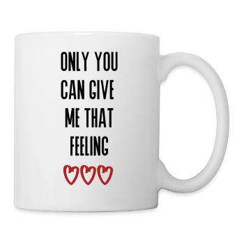 love love Saint-Valentin en amour Dicton anglais - Mug blanc - blanc - Droite