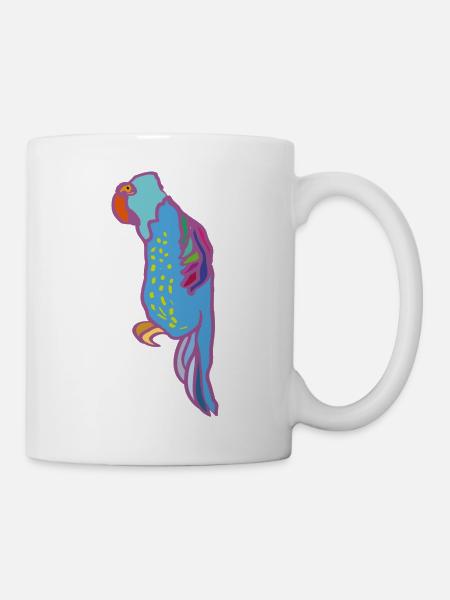 ara papagei - Tasse - Weiß
