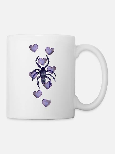 Spinnenliebe - Tasse - Weiß