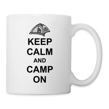 Keep Calm Camp On - Tasse - Weiß - Rechts