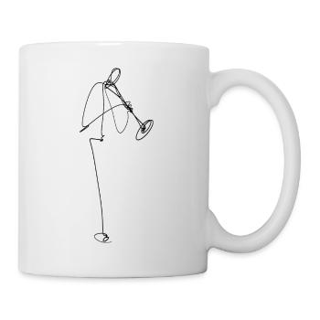 Trompete - Tasse - Weiß - Rechts