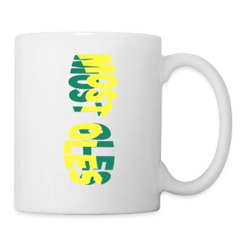 Mostoles Spanien Stadt Skyline Schrift Bunt - Tasse - Weiß - Rechts