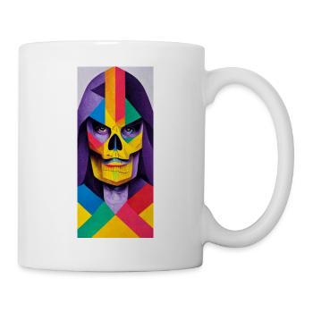 Skeletor geometric head - Mug - white - Right