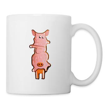 Cochons drôles - Mug blanc - blanc - Droite
