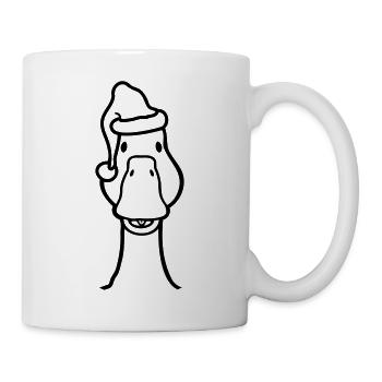 Gans Kopf Heiligabend Weihnachten - Tasse - Weiß - Rechts