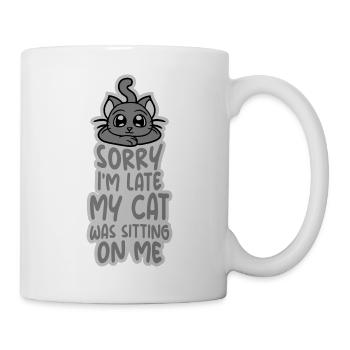 sorry cat was sitting - Tasse - Weiß - Rechts