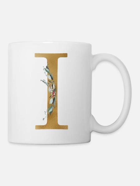 Personalisierbar Monogramm I - Tasse - Weiß