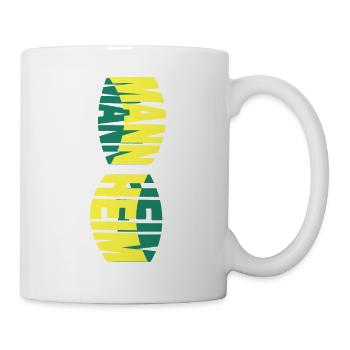 Mannheim Deutschland Stadt Skyline Schrift Bunt - Tasse - Weiß - Rechts