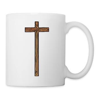Christliches Kreuz Vertrauen in Gott Jesus - Tasse - Weiß - Rechts