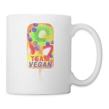 Glace végétalienne de l’équipe - Mug blanc - blanc - Droite