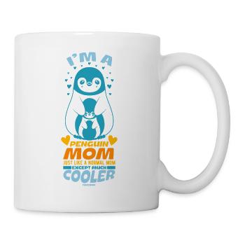 Je suis une maman pingouin tout comme une maman normale sauf Mu - Mug blanc - blanc - Droite