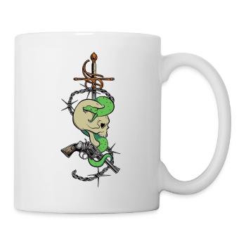 Skull Snake Revolver Rapier - Mug blanc - blanc - Droite