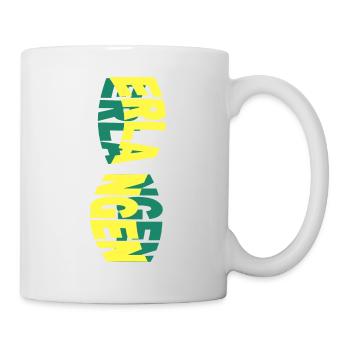 Erlangen Deutschland Stadt Skyline Schrift Bunt - Tasse - Weiß - Rechts