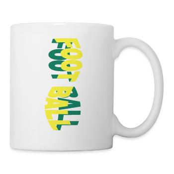 American Football Sport Schrift Bunt - Tasse - Weiß - Rechts