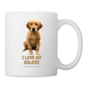 I love my Goldie! - Tasse - Weiß - Rechts