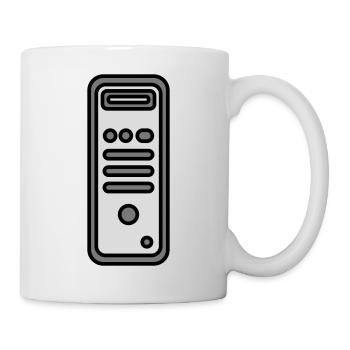 Gehäuse Computer Tower Icon - Tasse - Weiß - Rechts