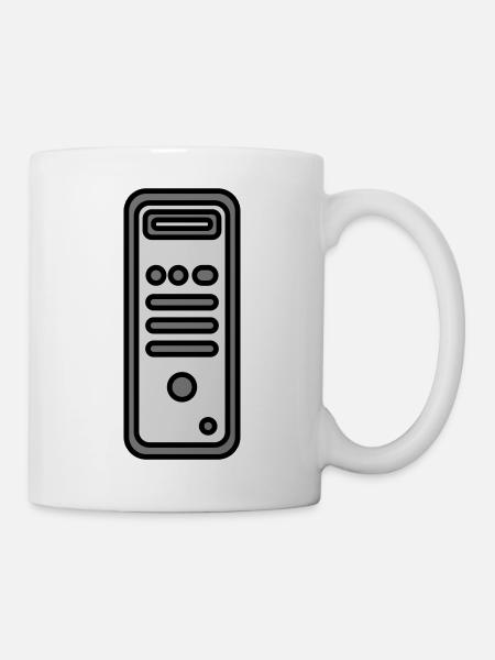 Gehäuse Computer Tower Icon - Tasse - Weiß