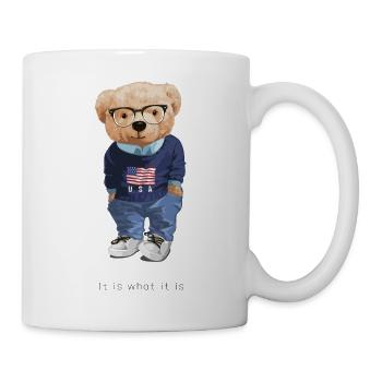 Bär Knuffig Teddy - Tasse - Weiß - Rechts