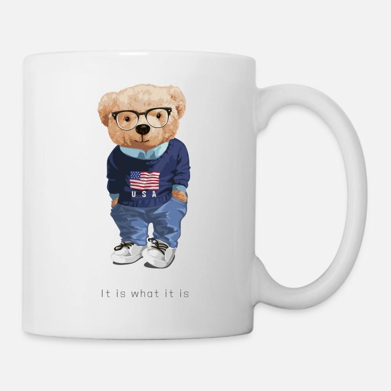Bär Knuffig Teddy - Tasse - Weiß