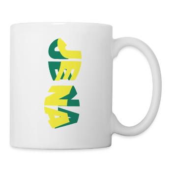 Jena Deutschland Stadt Skyline Schrift Bunt - Tasse - Weiß - Rechts
