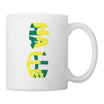 Halle Saale Germany City Skyline Font Colorful - Mug - white - Right