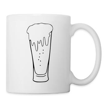 Fête de dessin de bière Célébrez le noir - Mug blanc - blanc - Droite